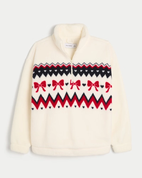 Gilly Hicks Sherpa Quarter-Zip Sweatshirt