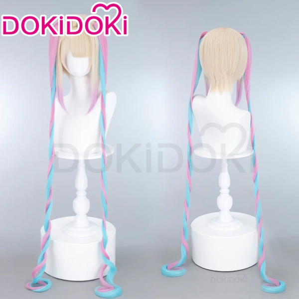 【KAngel Ver Ready For Ship】DokiDoki Game NEEDY GIRL OVERDOSE Cosplay KAngel / Ame-chan Wig Long Blonde Black Hair Needy Streamer Overload - 【Ponytail Included】KAngel Ver Wig-Ready For Ship
