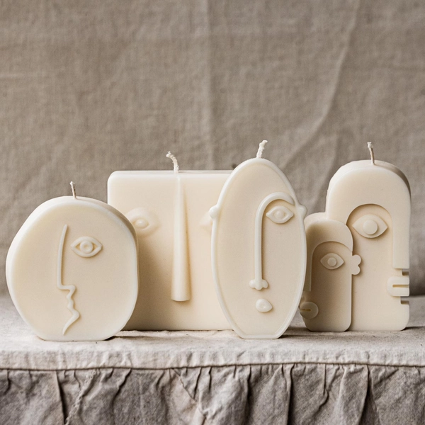 Abstract Faces Candle Set - Etsy