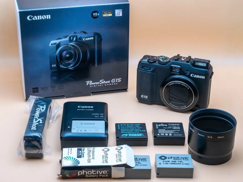 Canon PowerShot G15 12.1MP Digital Point & Shoot Camera w/ Box [VG] 482050000388