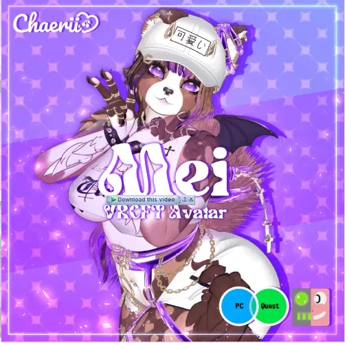 Mei by Chaerii 💗 VRCFT | PC &amp; QUEST | Furry Avatar