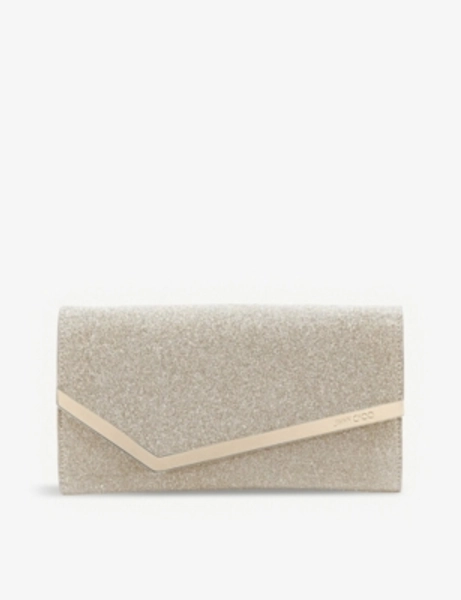 JIMMY CHOO Emmie glittered clutch