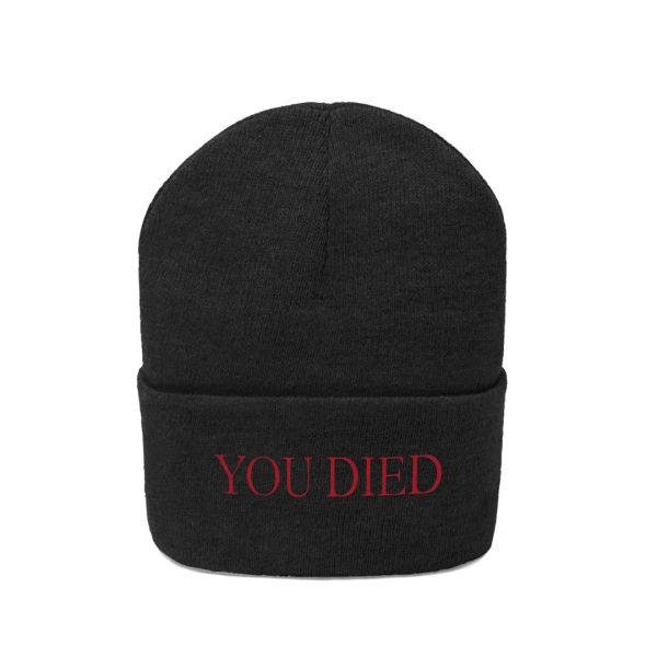 You Died Embroidered Beanie Embroiderry You Died Cap Rings Gift for Gamer Meme Soul Behold Dog Game Malenia Turtle Great Enemy Felled - Etsy