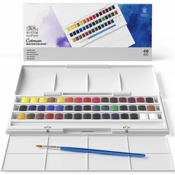 Cotman Water Colors Studio Set 45 Half Pans