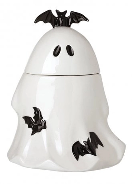 Gothic Homeware Ghost With Bats Cookie Jar