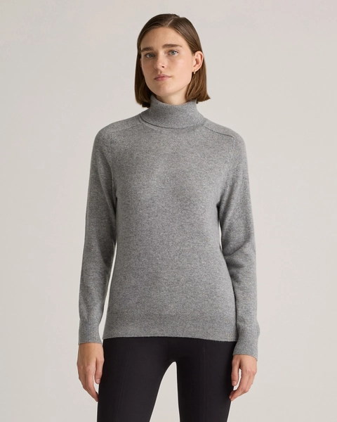 Cashmere Turtleneck Sweater | Quince in Faded Denim