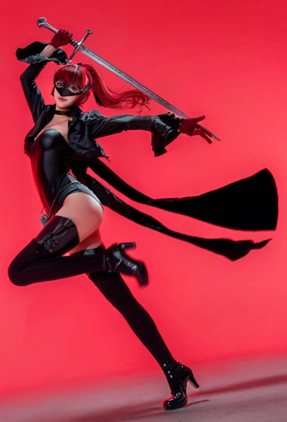 P5 Kasumi Yoshizawa Cosplay Costume Phantom Thieves of Hearts Bodysuit Leotard