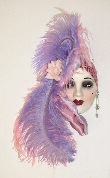 Unique Creations Lady Face Mask Wall Art Wall Hanging - NEW IN BOX