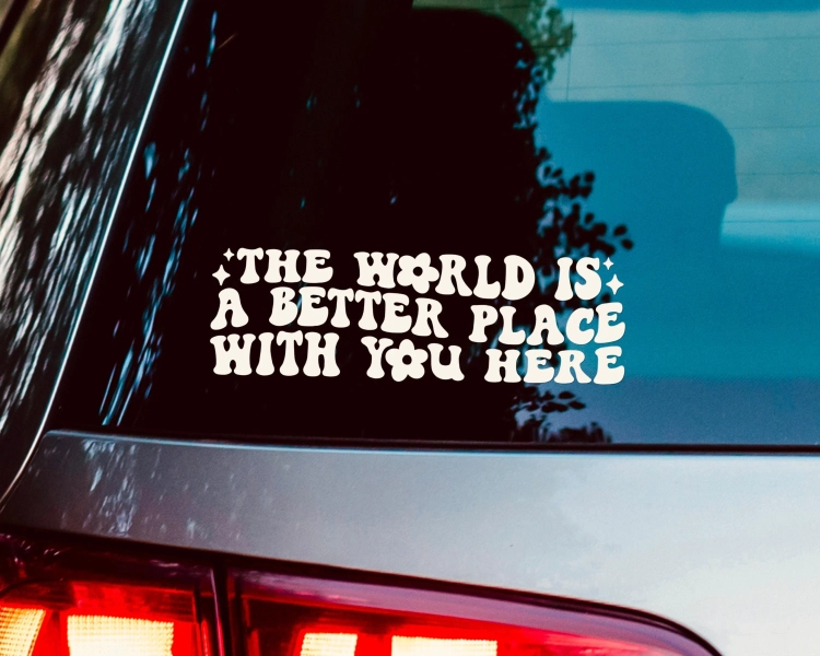 Positive Vinyl Decal - Car Window Decal Sticker