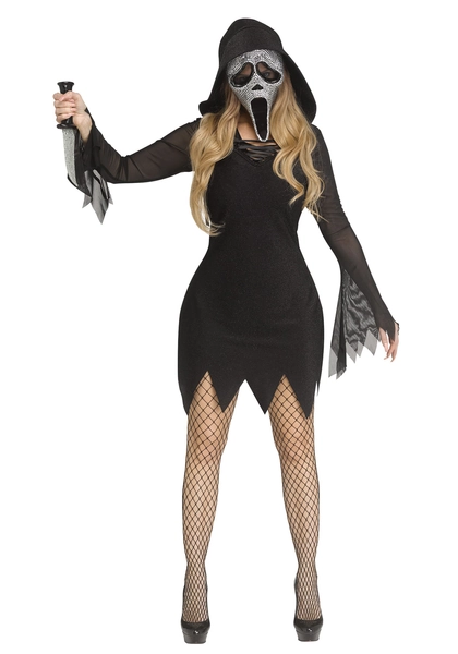 Women's Bling Ghost Face Deluxe Costume | Scream Costumes