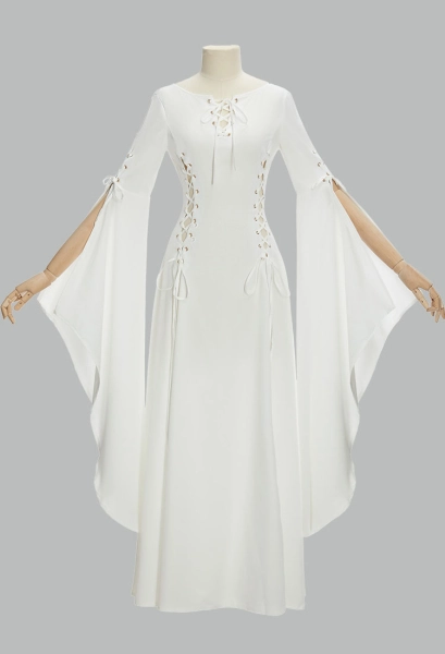 Medieval White Renaissance Dress