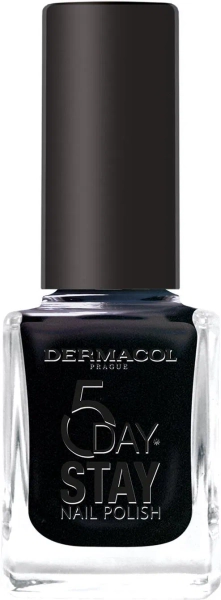 DERMACOL 5 Days Stay Nail Polish No.55 Black Onyx 11 ml