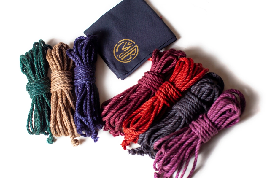 Shibari Jute Rope Kit – 6pcs 26ft (8m) 6mm Natural Jute, Handmade with Discreet Shipping