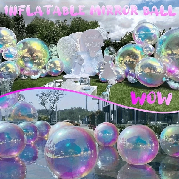 15pcs 32-inch, 22-inch, 10-inch Extra Large Transparent Dazzling 4D Shaped Foil Balloons for Commercial Store Decoration and Party Decoration