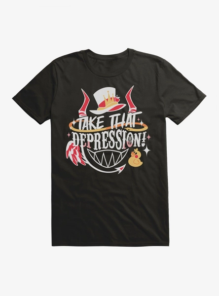 Hazbin Hotel Lucifer Take That Depression Extra Soft T-Shirt