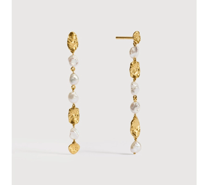 Capri Pearl Drop Earrings | Monica Vinader