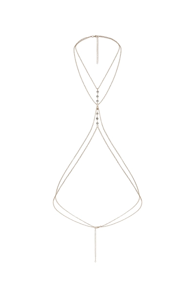 Print Double Decker Diamond Body Chain
