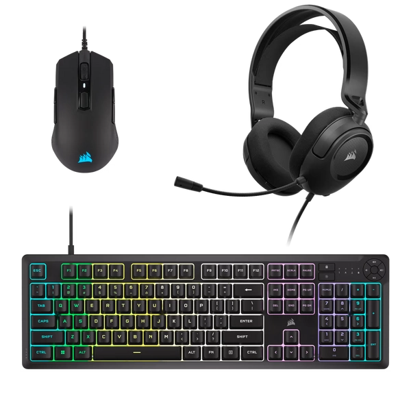 Corsair Gaming All-In-One Starter Pack - K55 Core Keyboard, M55 Pro Mouse, and HS35v2 Headset