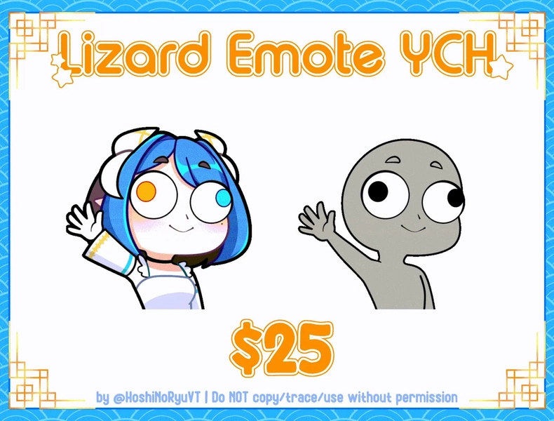 Lizard Emote YCH [Animated] by Hoshi No Ryu
