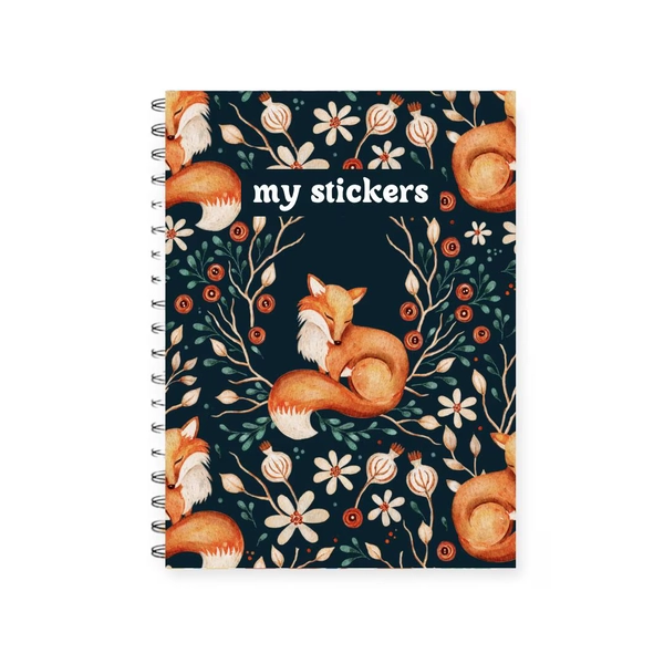 Reusable Sticker Book Fox, Cute Sticker Book, Sticker Book Storage, Sticker Release Notebook, Sticker Collection Book - Etsy