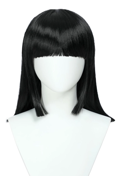 OP Nico Robin Cosplay Wig Black Straight Long Wig with Bangs