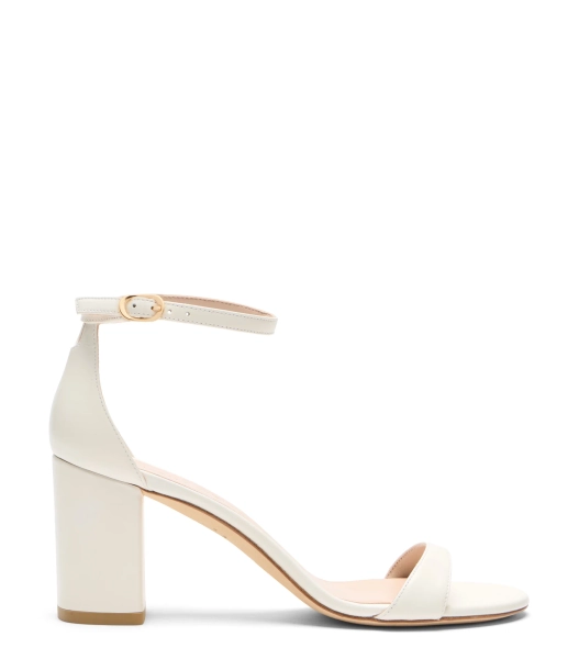 Stuart Weitzman Nudist Block 75 - Woman Sandals Cream 35 35