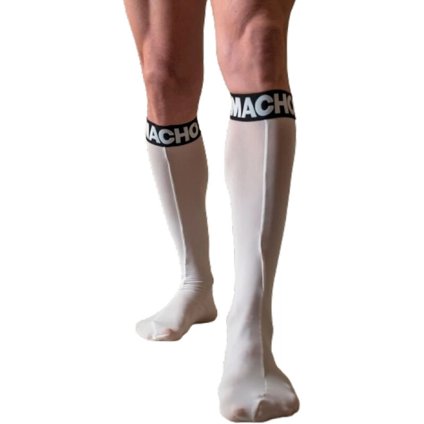MACHO - CALCETINES FINOS ROJO TALLA UNICA - ONE SIZE / BLANCO