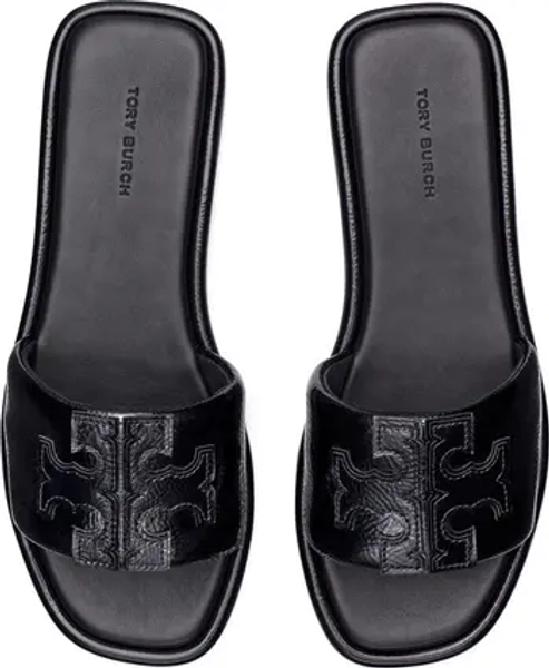 Double-T Leather Sport Slide Sandal(size 7)