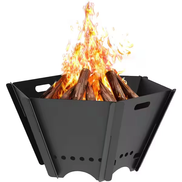 TARTER Small Portable 19 in. Steel Fire Pit FPP19BL