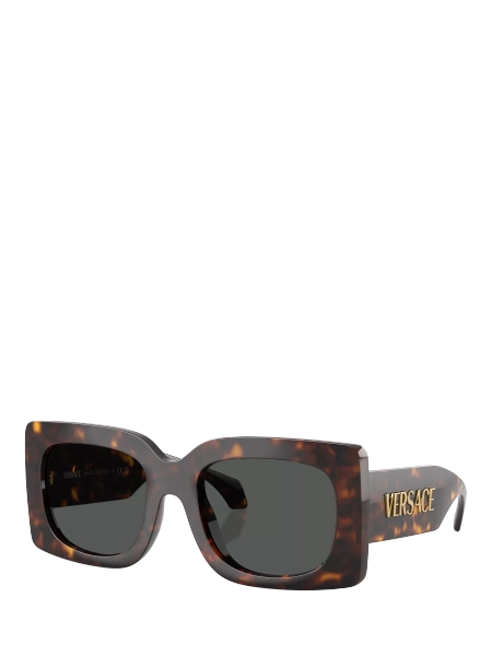 Versace VE4496U Women's Signature Square Sunglasses, Tortoise/Grey