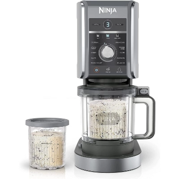 Ninja CREAMi Deluxe 11-in-1 XL Ice Cream Maker, Silver (NC501) -Manufacturer Refurbished