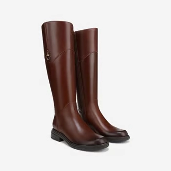 Narrow calf riding boots. cognac 7.5