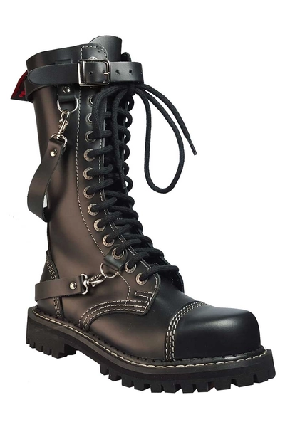 Angry Itch 14 Hole Boots 3 Straps Black | Abaddon Mystic Store