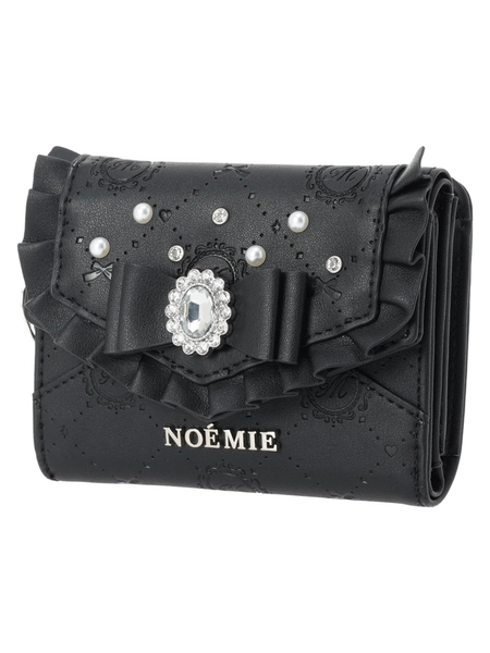 Noemie | ビジューリボンモノグラムウォレット