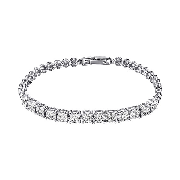White gold anklet with diamonds