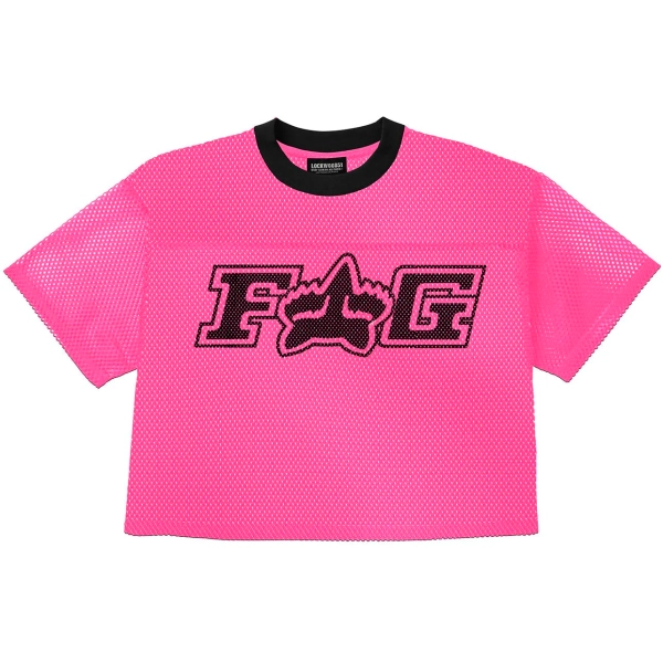 Racing Fag Parody Athletic Mesh Jersey / Neon Pink — LOCKWOOD51