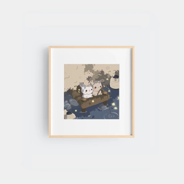 mid autumn festival art print - 5.5" x 5.5"