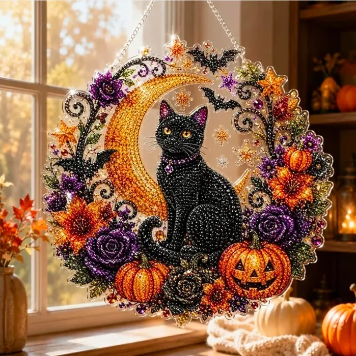 Halloween Ghost Pearl Art DIY Kit, Spooky Cute 3D Diamond Art Painting Crafts for Adults, Gothic Witch Ghost Pumpkin DIY Fall Home Decor Wall Arts, Beginner Seasonal Party Gift (8in) : Arts, Crafts & Sewing