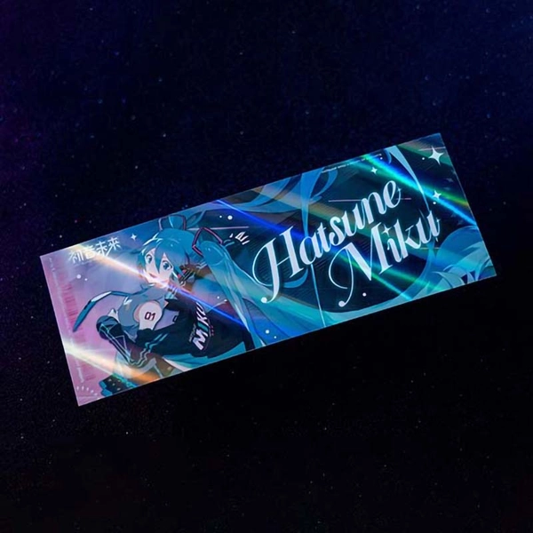 Official Holographic Miku Ticket Stub Miku Bookmark