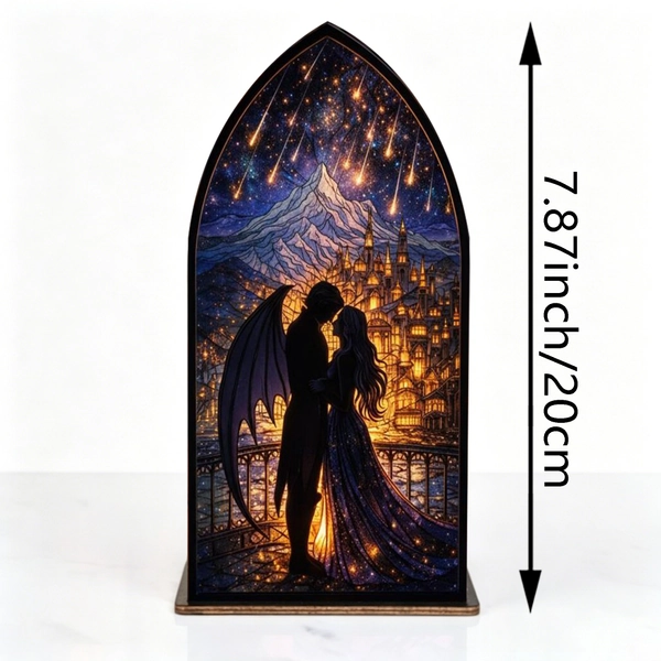 TEMU & Acotar Suitable For Fantasy Bookshelf Candle Holder - Themed Shelf Decor For, Office, - And For Acotar Fans Gift