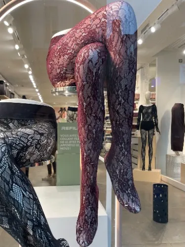 Collant en Dentelle à Fleurs