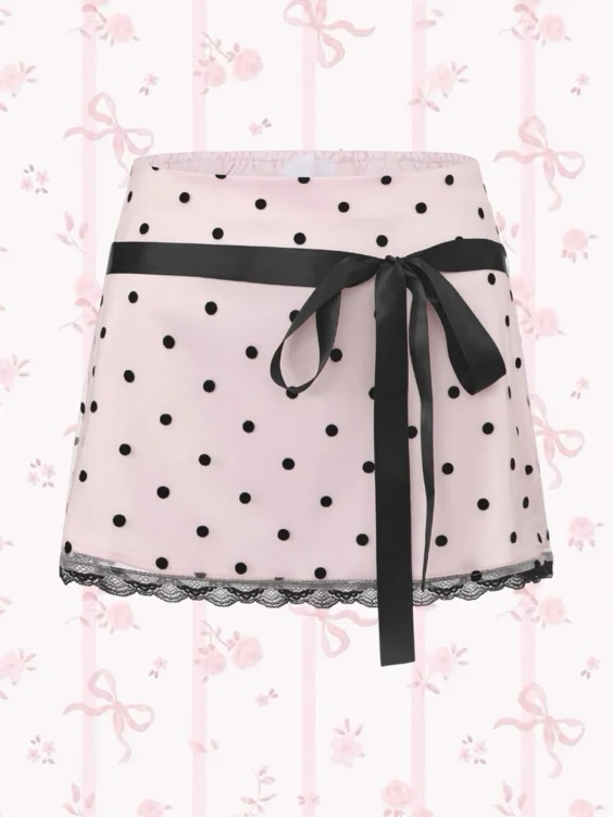 Dottie Polka Dot Mesh Skirt