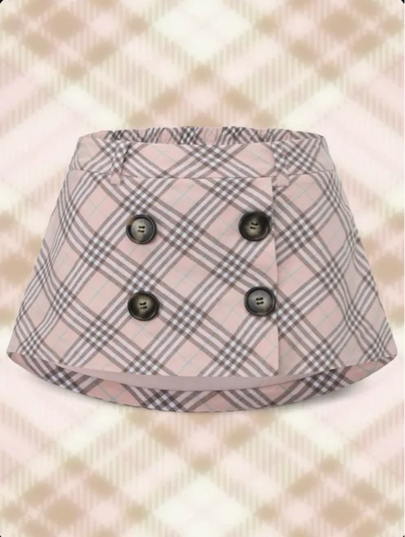 Blair Preppy Plaid Skirt (pink)
