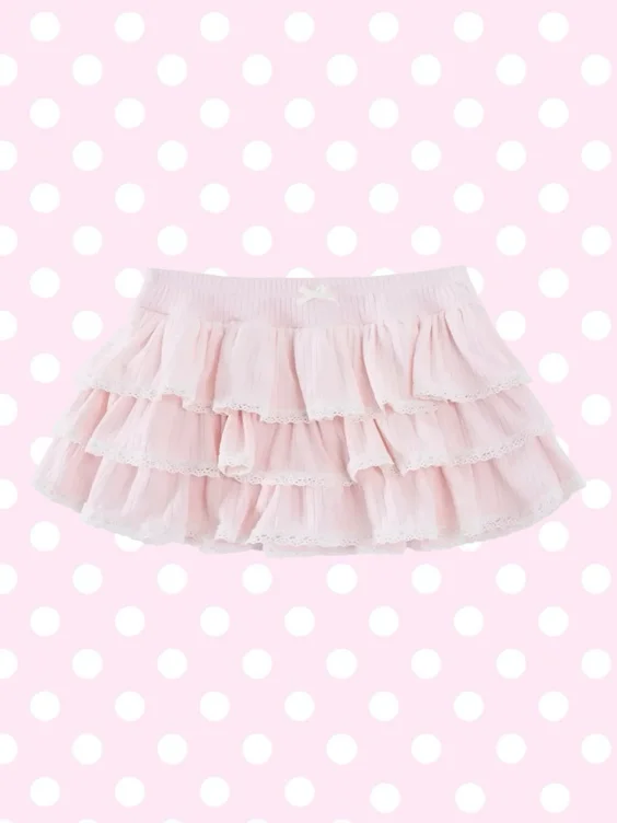 Ballerina Bliss Ruffle Mini Skirt (Pink)