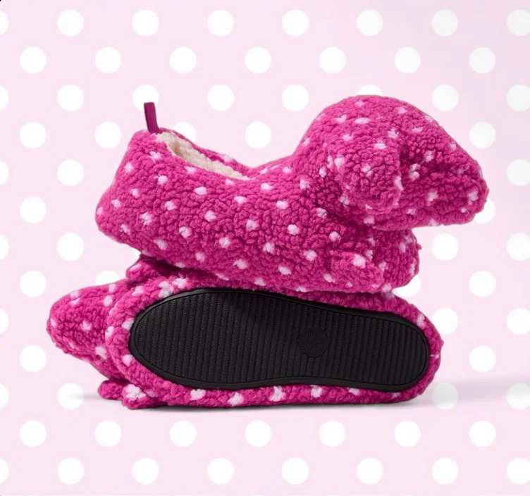 PINK puppy slippers