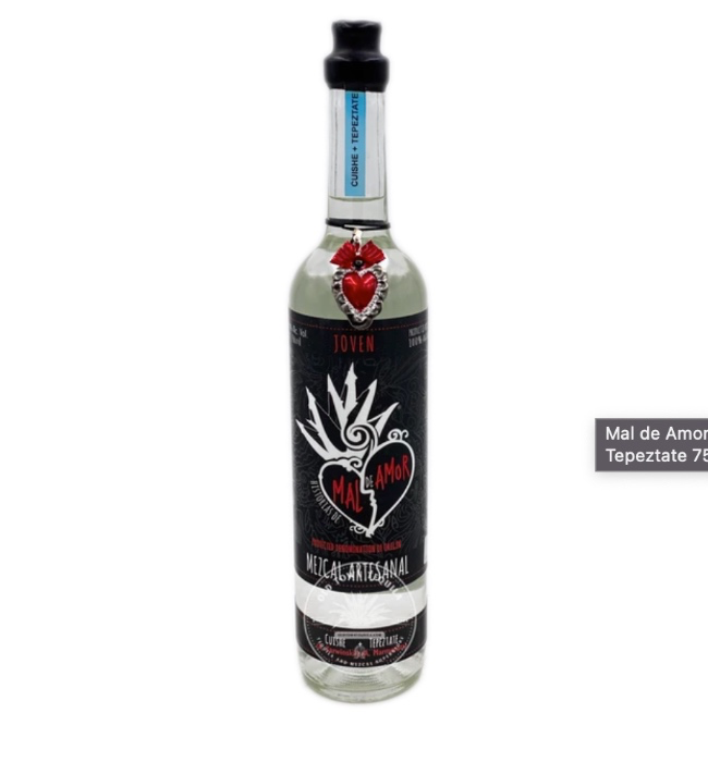 Bottle of Mal de Amor Mezcal Cuishe Reimbursement 