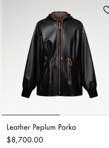 Leather LV parka 