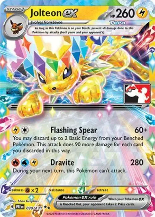 Jolteon ex - 030/131 - Prize Pack Series Card