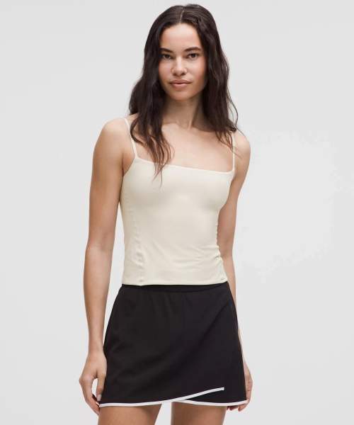 Wundermost Ultra-Soft Nulu Spaghetti-Strap Adjustable Cami - Light Ivory - L