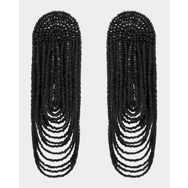 Beaded Double Curtain Earrings